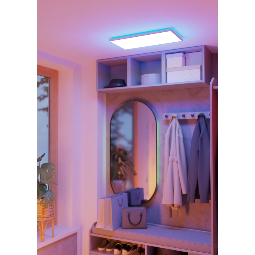 Eglo - LED RGBW Aptumšojama āra griestu lampa LED/17,2W/230V 2700-6500K 30x57cm IP44 balta ZigBee