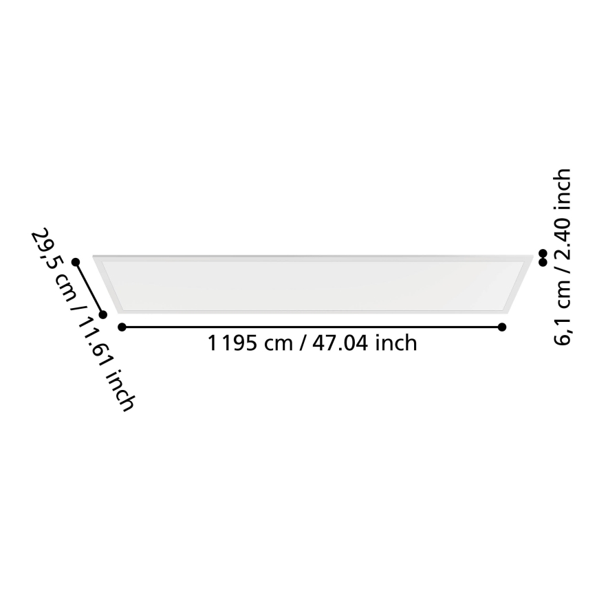 Eglo - Piestiprināms LED panelis LED/33W/230V 2700/4000/6500K 120x30 cm balts