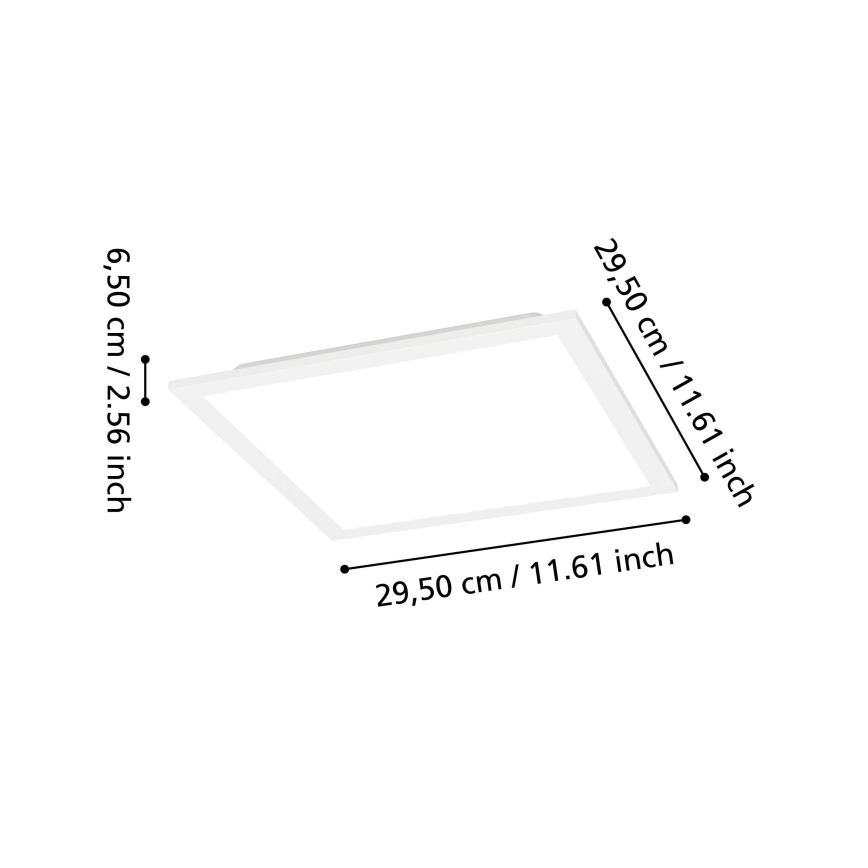 Eglo - RGBW LED dimmējama griestu lampa LED/14W/230V 2700-6500K 30x30 cm balta
