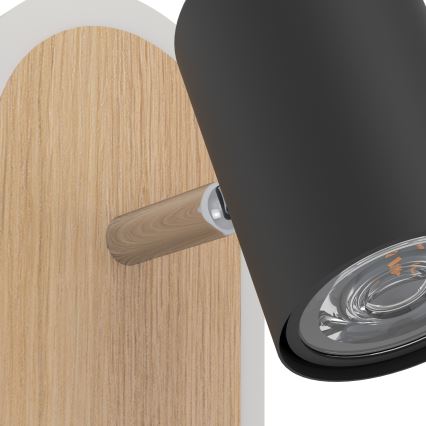 Eglo - LED sienas prožektors LED/7W/230V brūns/melns