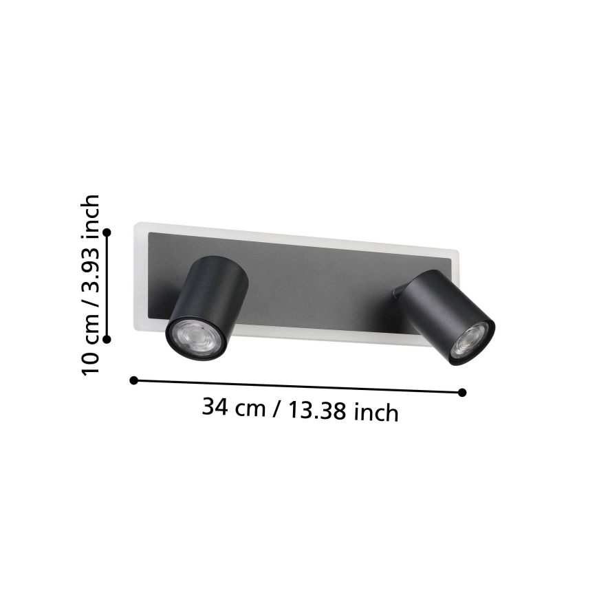 Eglo - LED virziena gaismeklis LED/12W/230V melns