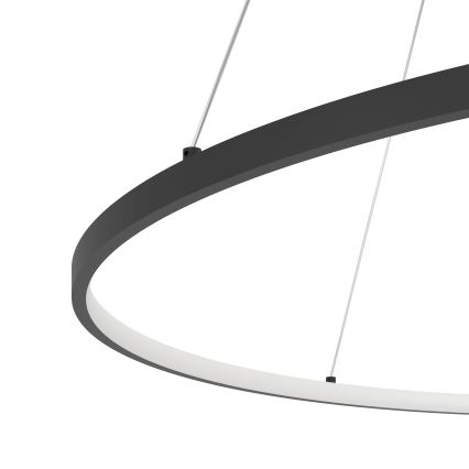 Eglo - LED Aptumšojama lustra ar auklu LED/40W/230V 2700-6500K melna + tālvadības pults