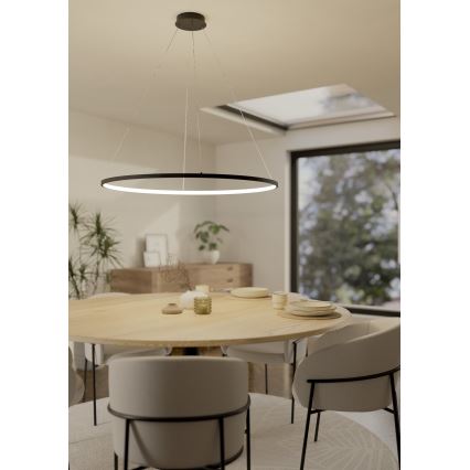 Eglo - LED Aptumšojama lustra ar auklu LED/40W/230V 2700-6500K melna + tālvadības pults