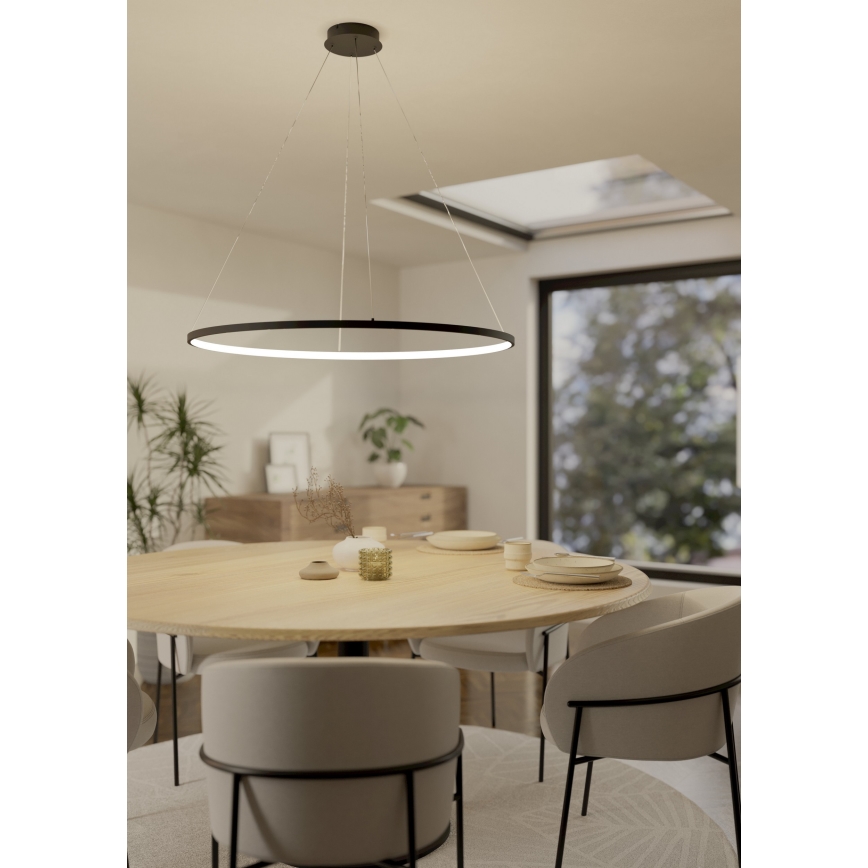 Eglo - LED Aptumšojama lustra ar auklu LED/40W/230V 2700-6500K melna + tālvadības pults