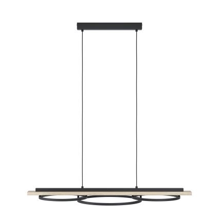 Eglo - LED Aptumšojama lustra ar auklu 2xLED/12,5W/230V+1xLED/15,5W 3000K bēša/melna