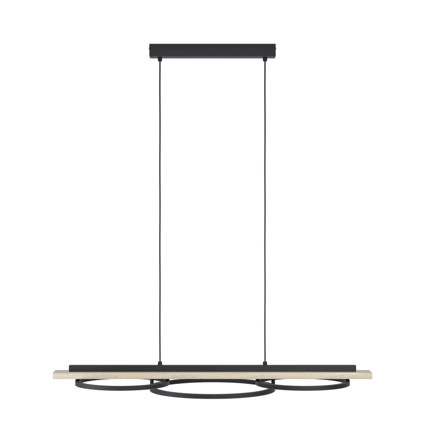 Eglo - LED Aptumšojama lustra ar auklu 2xLED/12,5W/230V+1xLED/15,5W 3000K bēša/melna