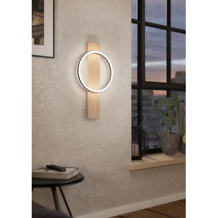 Eglo - LED Sienas lampa LED/12W/230V 3000K bēša/melna