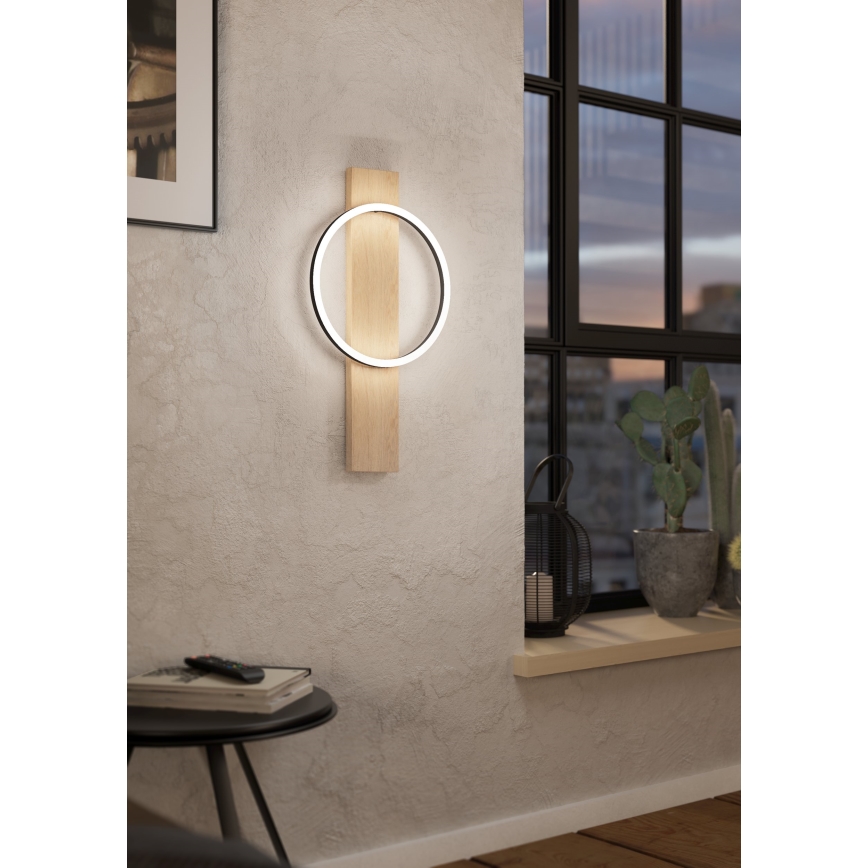 Eglo - LED Sienas lampa LED/12W/230V 3000K bēša/melna
