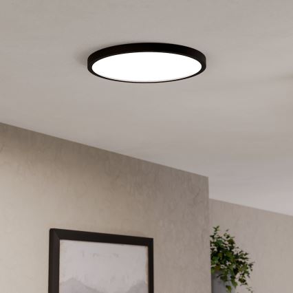 Eglo - LED RGBW Aptumšojams vannas istabas griestu gaismeklis LED/17,5W/230V 2700-6500K Ø 38,9 cm IP44 melns