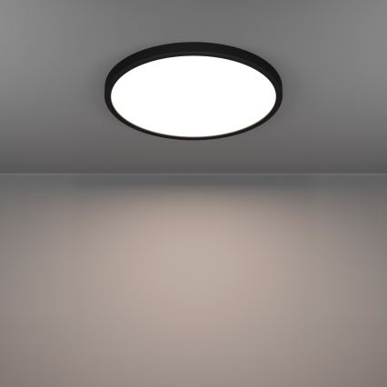 Eglo - LED RGBW Aptumšojams vannas istabas griestu gaismeklis LED/17,5W/230V 2700-6500K Ø 38,9 cm IP44 melns