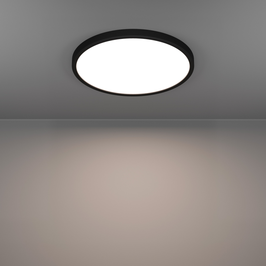 Eglo - LED RGBW Dimējama vannas istabas griestu lampa LED/17,5W/230V 2700-6500K Ø 39,9 cm IP44 melna