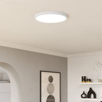 Eglo - LED RGBW aptumšojams vannas istabas griestu gaismeklis LED/17,5W/230V 2700-6500K Ø 38,9 cm IP44 balts