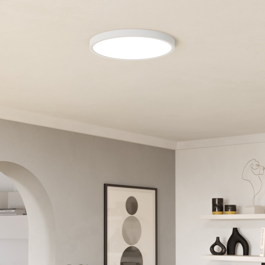 Eglo - LED RGBW aptumšojams vannas istabas griestu gaismeklis LED/17,5W/230V 2700-6500K Ø 38,9 cm IP44 balts