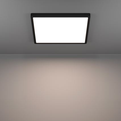 Eglo - LED RGBW regulējama vannas istabas griestu lampa LED/17,8W/230V 2700-6500K 39x39 cm IP44 melna