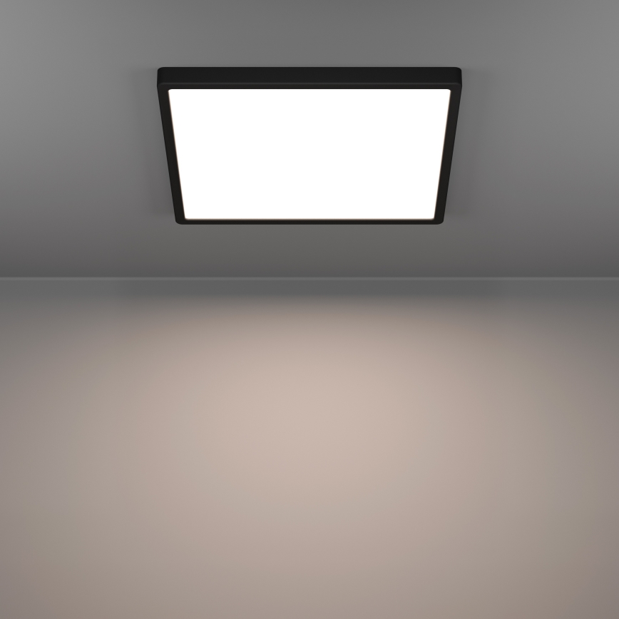 Eglo - LED RGBW regulējama vannas istabas griestu lampa LED/17,8W/230V 2700-6500K 39x39 cm IP44 melna