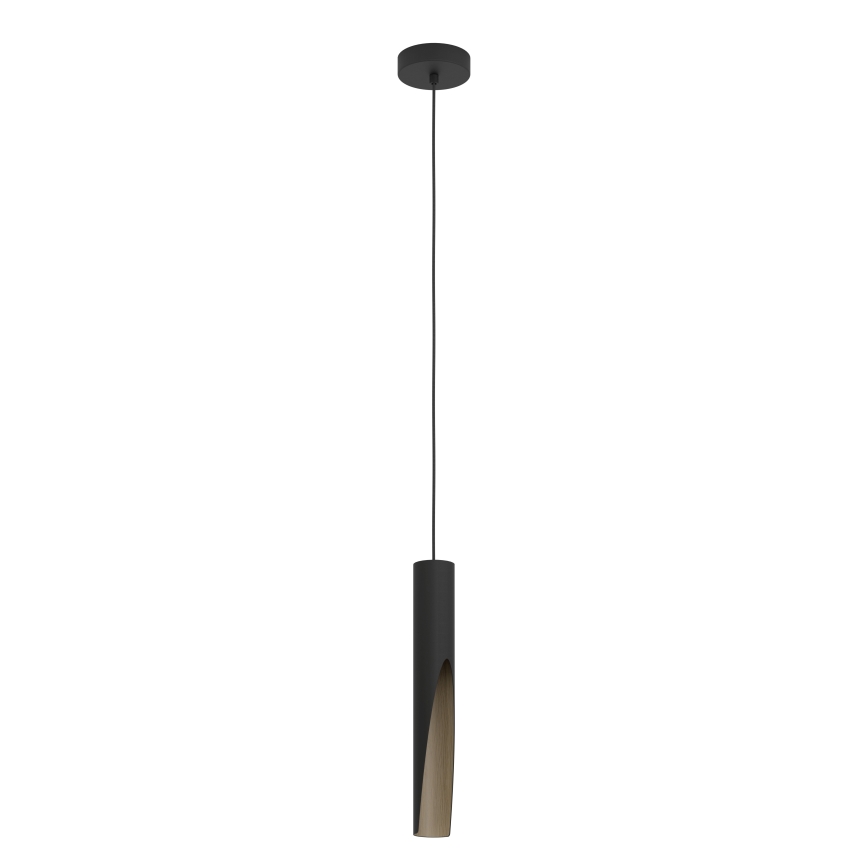 Eglo - LED Lustra ar auklu 1xGU10/4,5W/230V 3000K melna/brūna