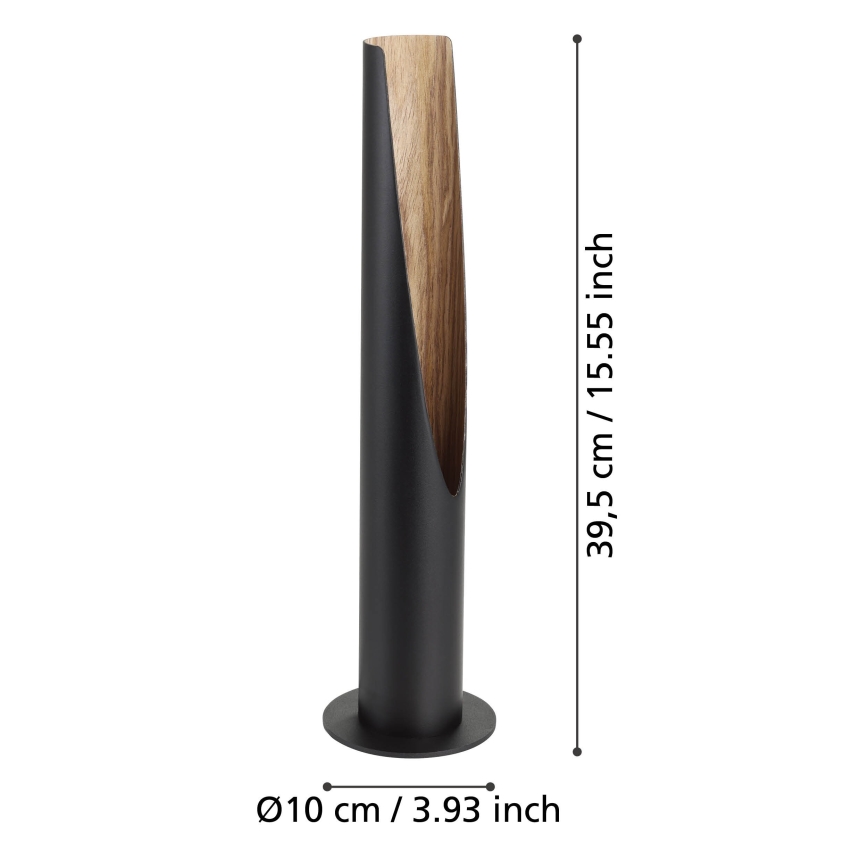 Eglo - LED Galda lampa 1xGU10/4,5W/230V 3000K melna/brūna