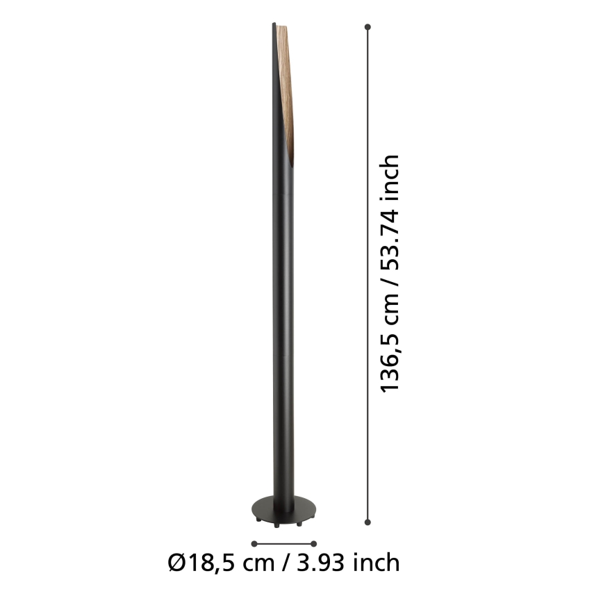 Eglo  - LED Grīdas stāvlampa 1xGU10/4,5W/230V 3000K melna/brūna