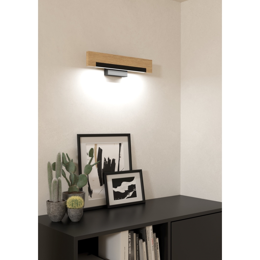 Eglo - LED Aptumšojama sienas lampa LED/9,6W/230V 3000K melna/bēša