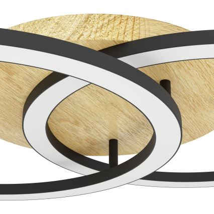 Eglo - LED Aptumšojama griestu lampa 2xLED/16W/230V 2700-6500K bēša/melna ZigBee