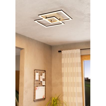 Eglo - LED Aptumšojama virsapmetuma lustra 4xLED/32W/230V 2700-6500K brūna/melna