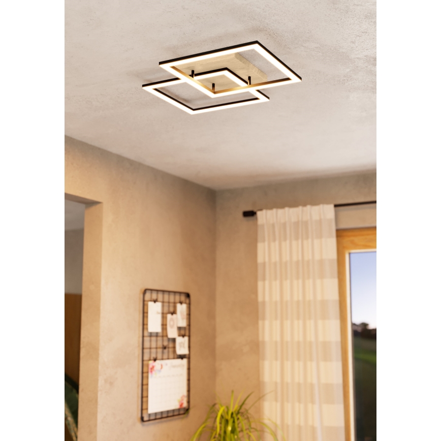 Eglo - LED Aptumšojama virsapmetuma lustra 4xLED/32W/230V 2700-6500K brūna/melna
