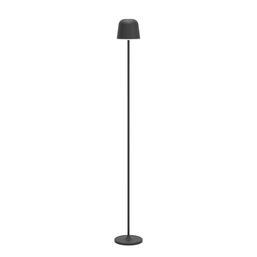 Eglo - LED Aptumšojama āra uzlādējams grīdas stāvlampa LED/4,3W/5V 2400/3000/4000K IP54 melna