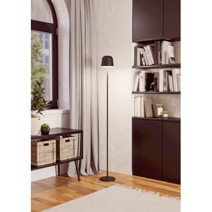 Eglo - LED Aptumšojama āra uzlādējams grīdas stāvlampa LED/4,3W/5V 2400/3000/4000K IP54 melna