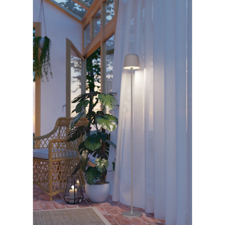 Eglo - LED Aptumšojama āra uzlādējams lampa LED/4,3W/5V 2400/3000/4000K IP54 krēmkrāsa