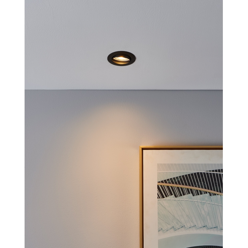 Eglo - KOMPLEKTS 3x LED Iegremdējama lampa 1xGU10/4W/230V melna