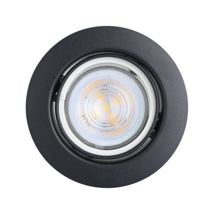 Eglo - KOMPLEKTS 3x LED Iegremdējama lampa 1xGU10/4W/230V melna