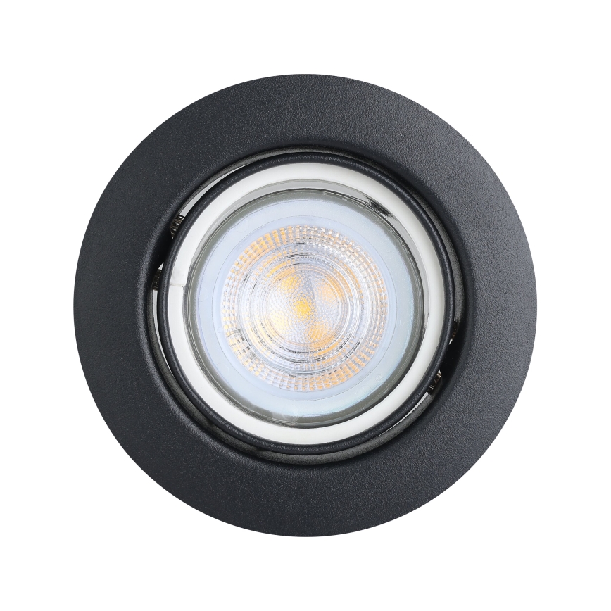 Eglo - KOMPLEKTS 3x LED Iegremdējama lampa 1xGU10/4W/230V melna