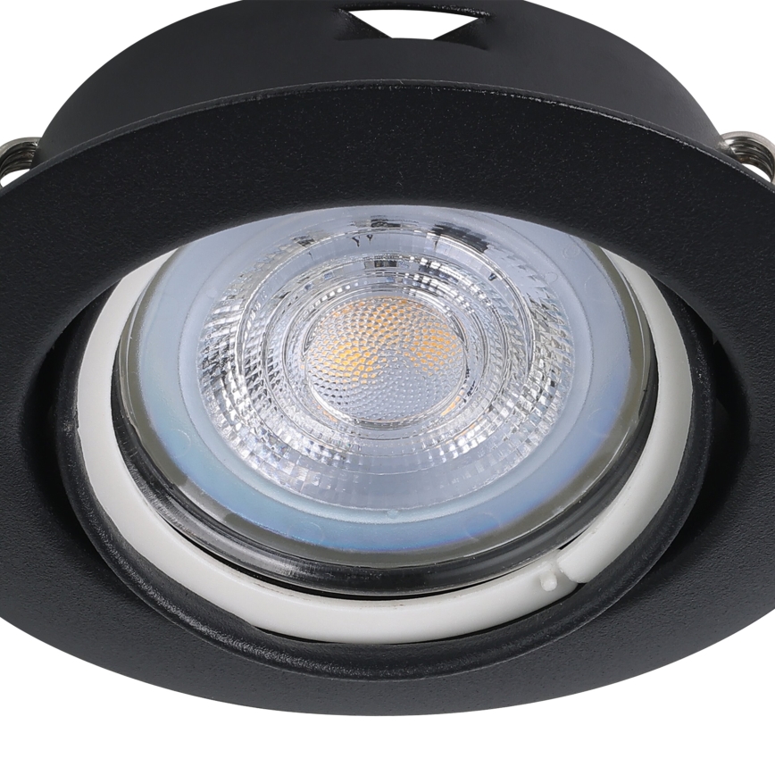 Eglo - KOMPLEKTS 3x LED Iegremdējama lampa 1xGU10/4W/230V melna