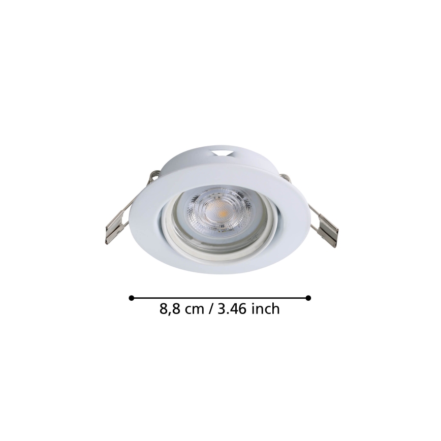 Eglo - KOMPLEKTS 3x LED Iegremdējama lampa 1xGU10/4W/230V balta