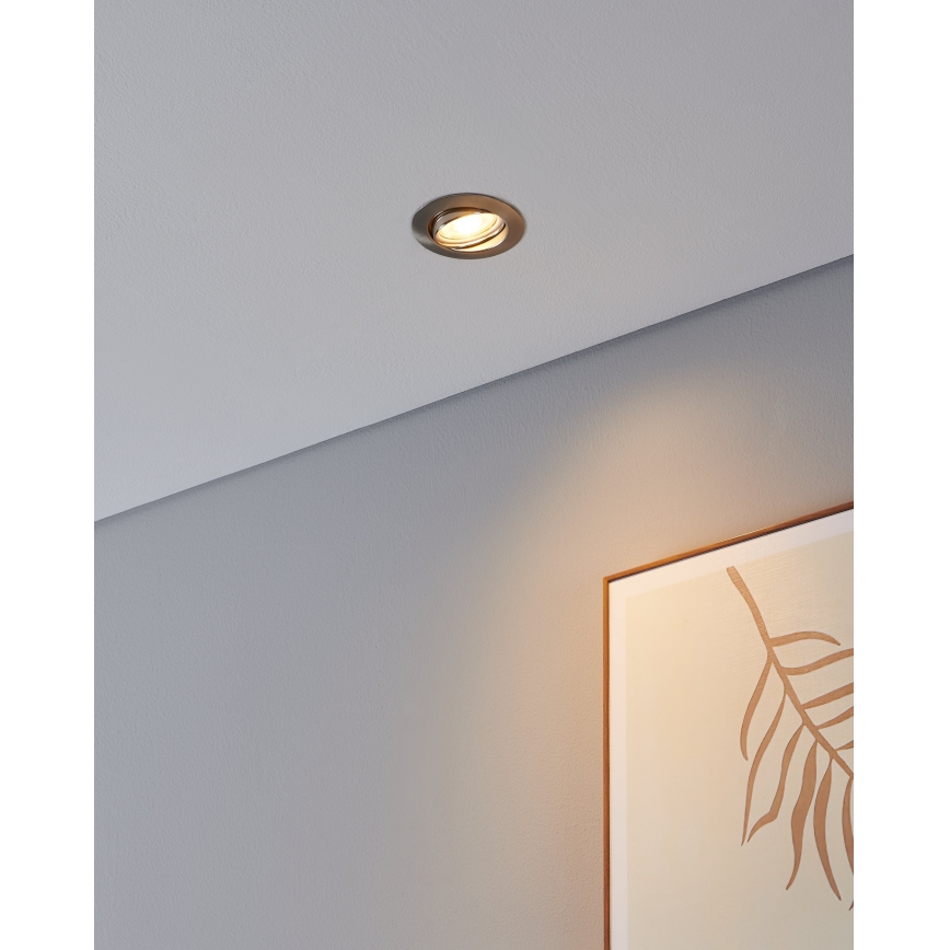 Eglo - KOMPLEKTS 3x LED Iegremdējama lampa 1xGU10/4W/230V matēts hroms