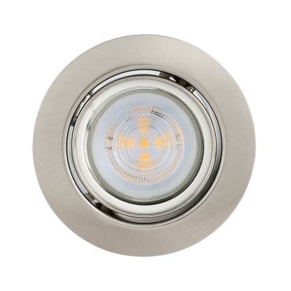 Eglo - KOMPLEKTS 3x LED Iegremdējama lampa 1xGU10/4W/230V matēts hroms