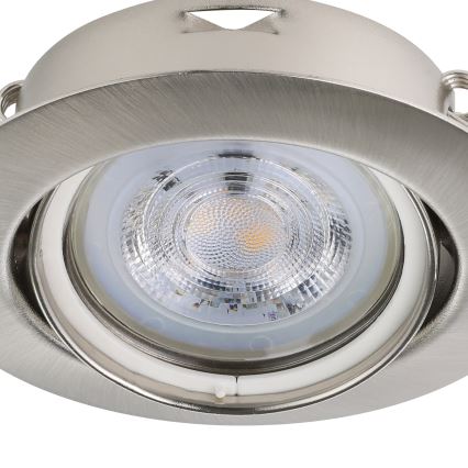 Eglo - KOMPLEKTS 3x LED Iegremdējama lampa 1xGU10/4W/230V matēts hroms