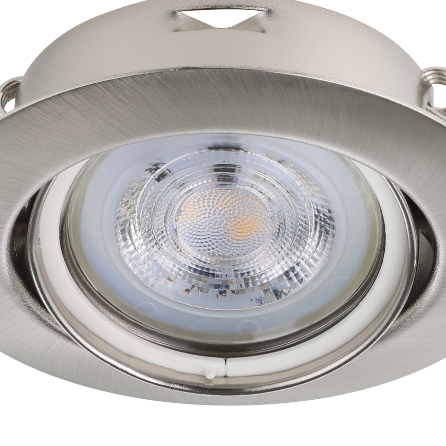 Eglo - KOMPLEKTS 3x LED Iegremdējama lampa 1xGU10/4W/230V matēts hroms