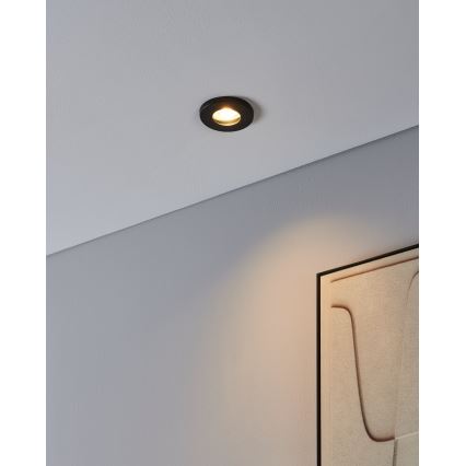 Eglo - KOMPLEKTS 3xLED Vannas istabas iegremdējama lampa 1xGU10/4W/230V IP44 melna