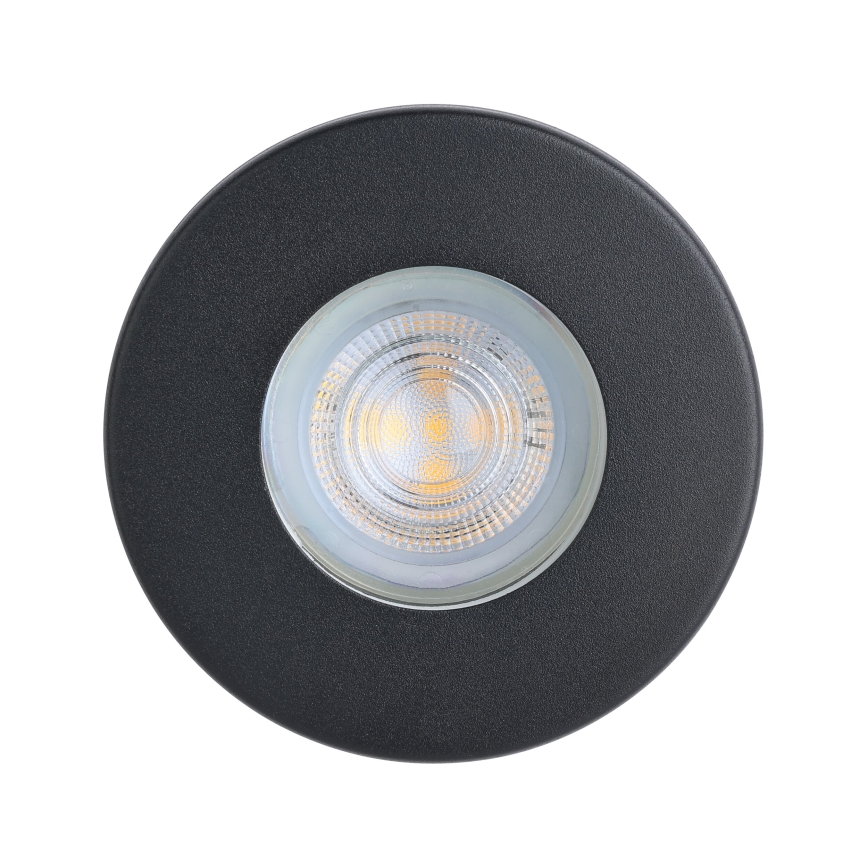 Eglo - KOMPLEKTS 3xLED Vannas istabas iegremdējama lampa 1xGU10/4W/230V IP44 melna