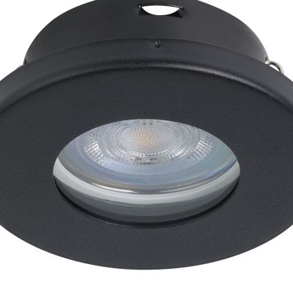 Eglo - KOMPLEKTS 3xLED Vannas istabas iegremdējama lampa 1xGU10/4W/230V IP44 melna