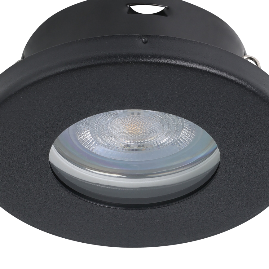 Eglo - KOMPLEKTS 3xLED Vannas istabas iegremdējama lampa 1xGU10/4W/230V IP44 melna