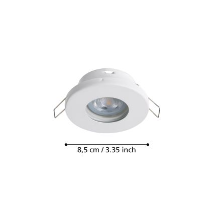Eglo - KOMPLEKTS 3xLED Vannas istabas iegremdējama lampa 1xGU10/4W/230V IP44 balta
