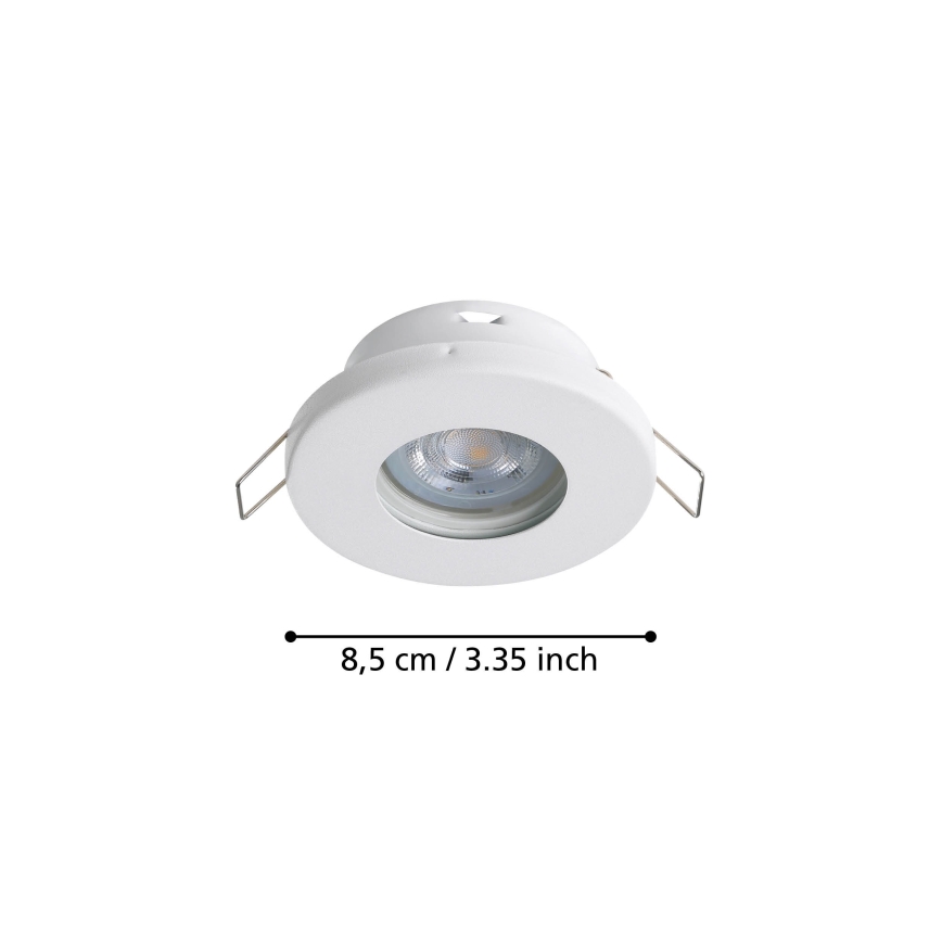 Eglo - KOMPLEKTS 3xLED Vannas istabas iegremdējama lampa 1xGU10/4W/230V IP44 balta