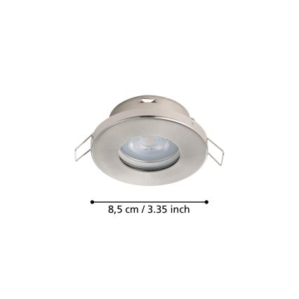 Eglo - KOMPLEKTS 3xLED Vannas istabas iegremdējama lampa 1xGU10/4W/230V IP44 matēts hroms