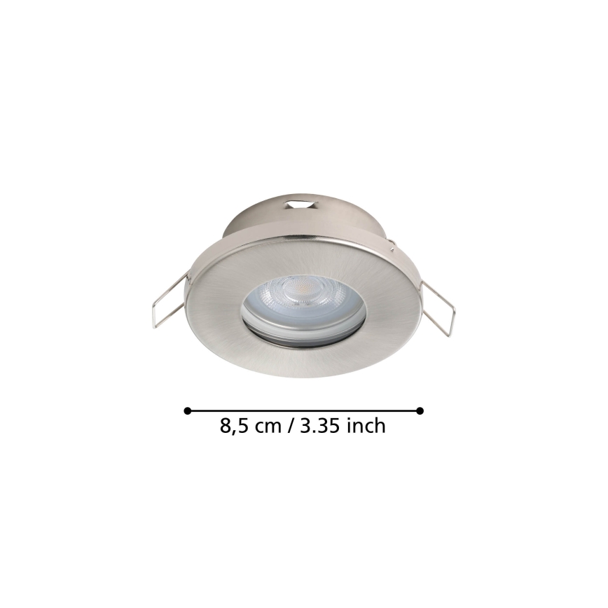 Eglo - KOMPLEKTS 3xLED Vannas istabas iegremdējama lampa 1xGU10/4W/230V IP44 matēts hroms