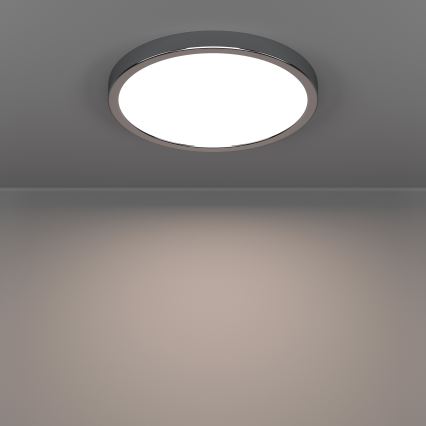 Eglo - LED griestu gaismeklis vannas istabai, LED 14,2 W, 230 V, 2700/4000/6500 K, Ø 27,8 cm, IP44, spīdīgs hroms
