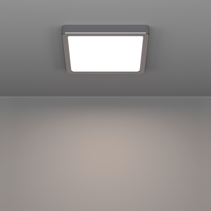 Eglo - LED vannasistabas griestu lampa LED/10,5W/230V 2700/4000/6500K 22x22 cm IP44 spīdīgs hroms