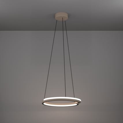 Eglo - regulējama LED lustra uz kabeļa, 2xLED/20W/230V, 2700–6500 K, Ø48 cm, bēša + tālvadības pults
