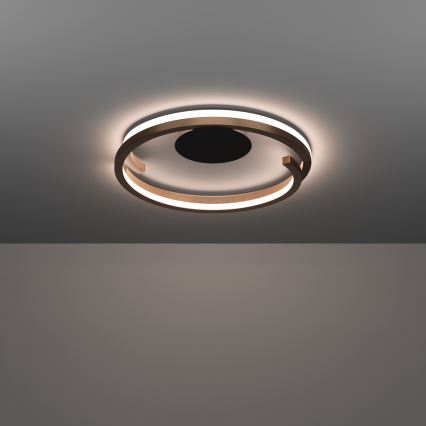 Eglo - LED dimējams griestu gaismeklis 2xLED/20W/230V 2700-6500K Ø 48 cm bronzas krāsa + tālvadības pults